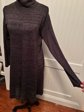 Apt. 9 Charcoal Turtleneck Long-Sleeve Dress